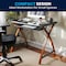 Flash Furniture Computer Desk Glass Top Cherry Desk, 23-1/2" D X 29" H, 39-1/4" W X Laminate, Table Top: Glass NAN-JN-2824S-GG - alternate 13